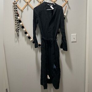 Bird & Knoll Frieda Crinkle Cotton Shirt Dress